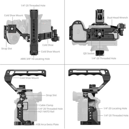 SmallRig 6703 - klatka, uchwyt górny, zacisk kabla do Sony a7R VI